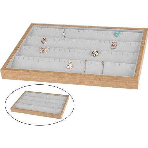 Fashion Portable Jewelry Earrings Jewelry Display Organizer Box Tray Holder Earring Jewelry Storage Case Showcase