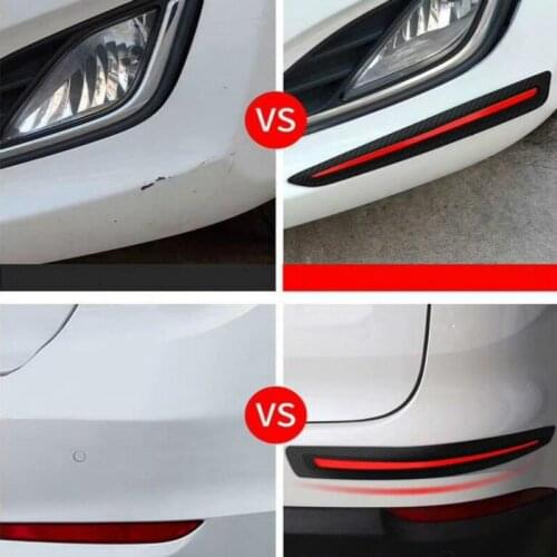 2PCS Car Sticker Bumper Scratch Protection Car Front/Rear Edge Corner Guard Scratch Protection Decoration Strip