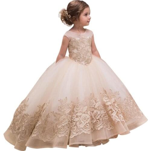 Girls Long Prom Dresses for Kids Evening Pageant Ball Gowns 2020 Teen Girls Bridesmaids Dress For Childen Boutique Vestidos