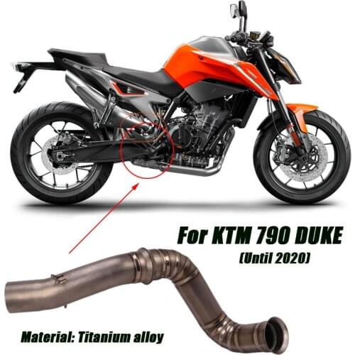 For KTM 790 Duke Until 2020 Delete Cat Middle Link Pipe Motorcycle Exhaust Connecting Tubes Titanium alloy System