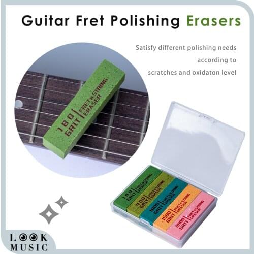 Guitar Fret Polishing Erasers Abraisive Rubber Blocks 180 Grit 400 Grit 1000 Grit 1500 Grit 2000 Grit For Polishing Maintaining