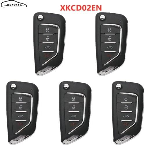 HKCYSEA New 5/10pcs Xhorse VVDI2 English Version Wire Remote Key for VVDI Mini Key Tool Max XKKF21EN XKLKSOEN XKKF20EN XKCD02EN