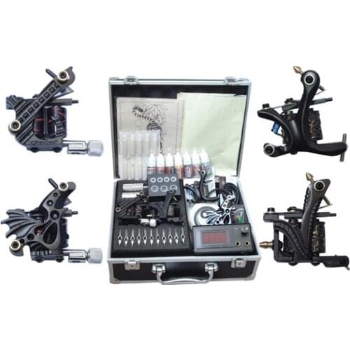 Complete tool set makeup permanent machine set 4 digital tattoo machine tattoo machine equipment china