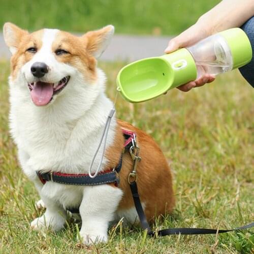 Portable Dog Water Bottle Pet Water Bottle Cereal Dispenser Travel Accessories Pet Supplies Water Bottle Dog Feeders