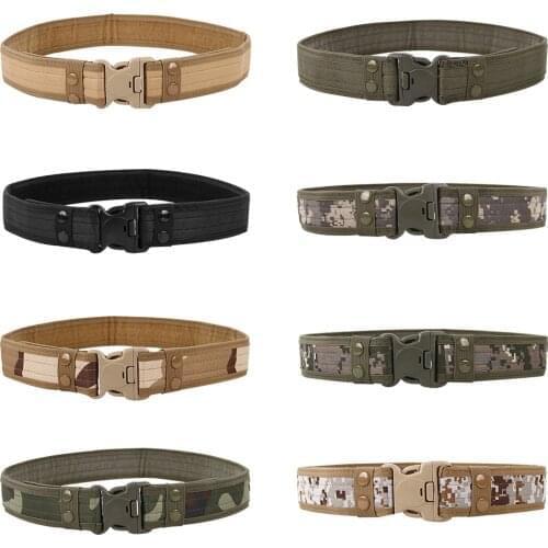 2021 New Army Style Combat Belts Quick Release Tactical Belt Fashion Men Canvas Waistband Outdoor Hunting Camouflage Waist Strap