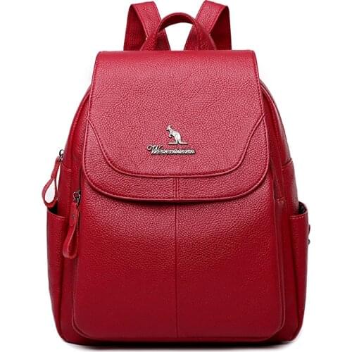 2021 New Solid Color Backpacks High Quality Casual Backpack Fashion Large Capacity Travel Backpack Female Student School Bag
