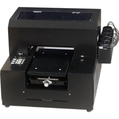 2020 uv printer Digital Logo Label Photo Flatbed 3D T Shirt Printer Clothes A4 UV Printer with tray