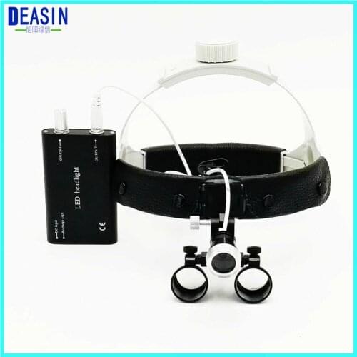 TOP quality 2.5X Dental Loupes Medical Magnifier Dental Loupes Operation lamp surgical headlight