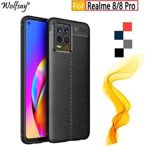 For Oppo Realme 8 Pro Case For Oppo Realme 8 Pro Bumper Fashion Rubber Housings Bumper Silicone Case For Realme 8 Pro Cover 6.4"