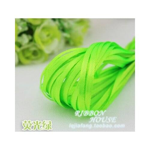 Green 10meters/lot 1/8"(3mm) Silk Satin Ribbon Wedding Party Decoration Gift Wrapping Christmas Apparel Sewing Fabric Hand DIY