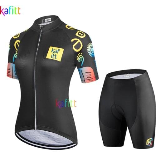 2021 Kafitt Womens Cycling Clothing Bicycle Jersey Set Female Ropa Ciclismo Girl Bike SportsWear Road Short Pant Pad Couple Kit