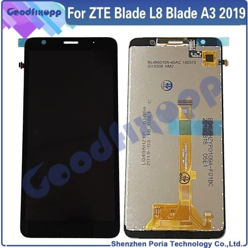 For ZTE Blade L8 / ZTE Blade A3 2019 LCD Display With Touch Screen Digitizer Panel Assembly Replacement
