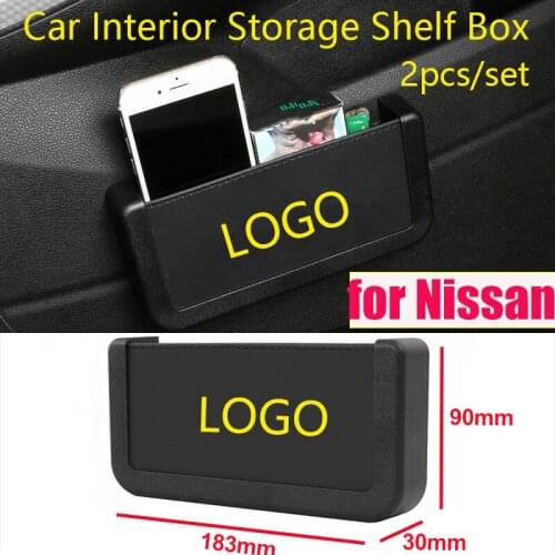 2pcs Auto Car Storage Box Pocket Car Storage Box for Teana Sylphy Qashqai Livina Tiida Cube Juke VERSA Leaf Car Styling