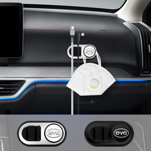 2pcs Car Fastener Clip Self-adhesive Auto Data Cable Mask Key Storage Hook for for BYD F3 F0 S6 F3R F0 F3 Accessories