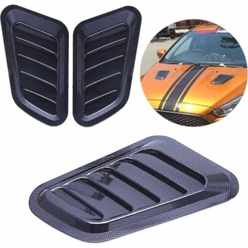 2X Universal Car ABS Decorative Air Flow Intake Scoop Turbo Bonnet Vent Cover Hood Fit for BMW Audi Ford Mercedes Benz