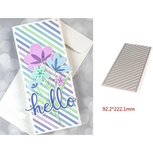 2020 Hot Oblique Line Rectangular Frame Metal Cutting Dies For Scrapbooking Craft Die Cut Card Making Embossing Stencil Photo