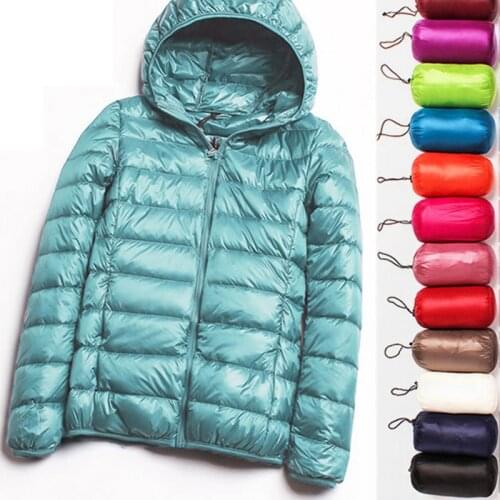 2021 New Brand 90% White Duck Down Jacket Women Autumn Winter Warm Coat Lady Ultralight Duck Down Jacket Female Windproof Parka