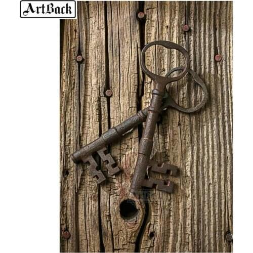 5d diamond painting door key icon full square diamond art mosaic resin 3d round drill canvas embroidery scenery 20x30cm