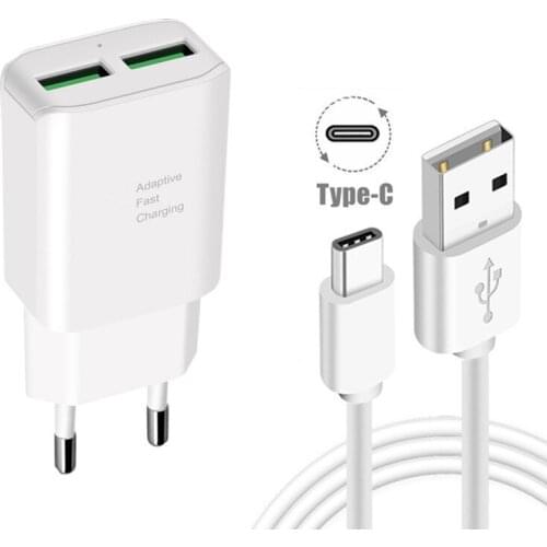 9V 1.67A Adaptive Charge USB Charger Type C Cable For Samsung Motorola Xiaomi 11 Redmi Note 7 8 9 10 Pro Phone Charger Adapter