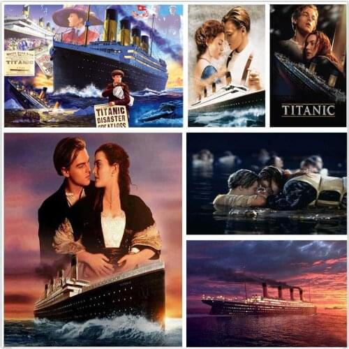NEW Full Square Drill 5D DIY Diamond Painting Titanic lover 3D Embroidery Cross Stitch Mosaic Home Decor Valentine gift