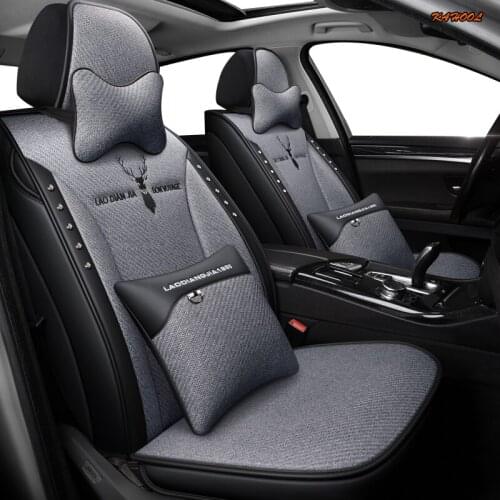 KAHOOL flax car seat covers For Hyundai IX35 IX25 Sonata Santafe Tucson ELANTRA Accent i20 i30 i40 automobiles accessories