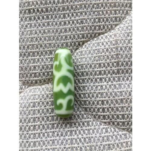 Pure Natural Green 40mm Agate DZI Lotus DZI Men and Women High-end Jewelry DIY Free Shipping