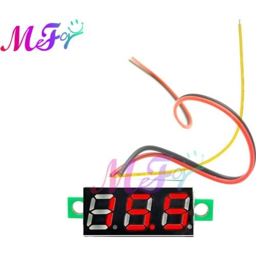 0.28 inch DC 0-100V 3-Wire Mini Gauge Voltage Meter Voltmeter LED Display Digital Panel Voltmeter Meter Detector Monitor Tools