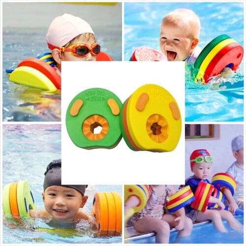 EVA Foam Swim Discs Child Arm Bands Floating Sleeves Armbands Float Board Baby Swimming Exercises Circles Rings Kids Pool Cuffs