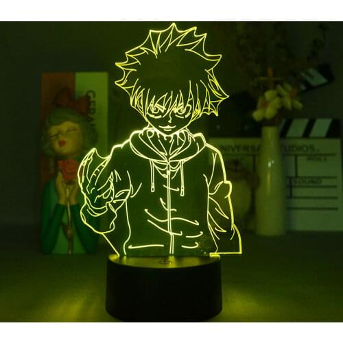 Kids Night Light 3D LED Nightlight HUNTER×HUNTER Killua Zoldyck Desk Lamp Smart Phone Control Home Hotel Decor Anime Fans Gift