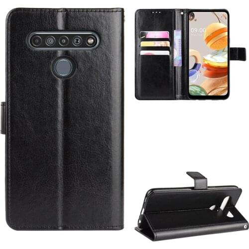 For LG K61 Case 6.5 inch Luxury Leather Flip Wallet Phone Case For LG K61 Case Stand Function Card Holder