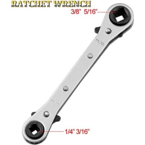 3/16" 1/4" 5/16" 3/8" Double End Ratchet Wrench Air Conditioning Refrigeration