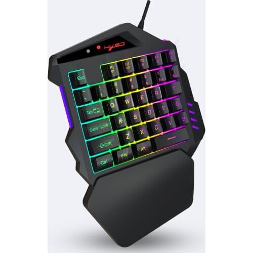 V500 Game One Hand Keyboard RGB Luminous Keyboard Built-in Converter PS3 PS4 Game Console