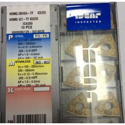 10 PCS CARBIDE INSERT WNMG 080404-TF IC9250