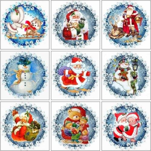 AZQSD Christmas Santa Claus Diamond Painting Full Suqare Diamond Embroidery Full Diaplay Picture Of Rhinestones Home Decoration