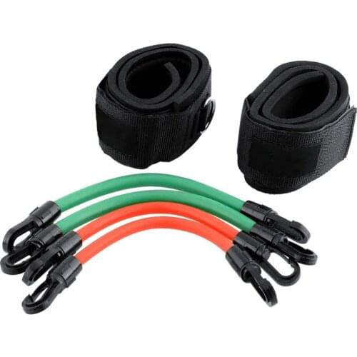 Kinetic Tube Bands Leg Speed Strength Resistance Training Tool Ankle straps for Power Kick Boxing Thai Punch Taekwondo Player
