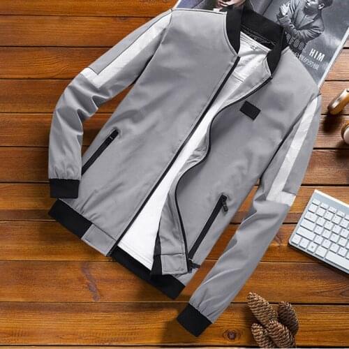 Spring Autumn mens loose jacket plus size bust 144cm 5XL 6XL 7XL 8XL long sleeve stand-up collar casual jacket men 4 colors
