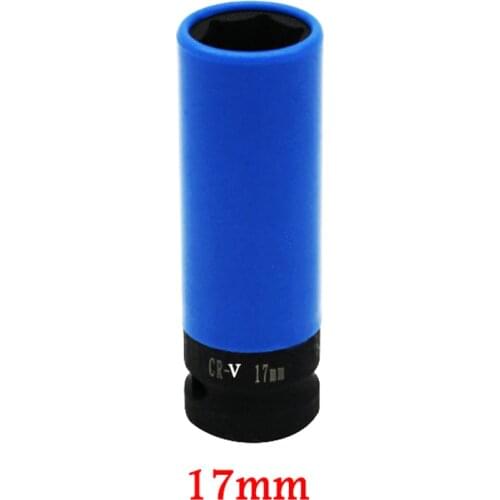 17 mm 1/2"Sleeve Wall Deep Impact Nut Socket Alloy Wheel Deep Impact Nut Socket Set Car Garage Maintain Repair-Tool