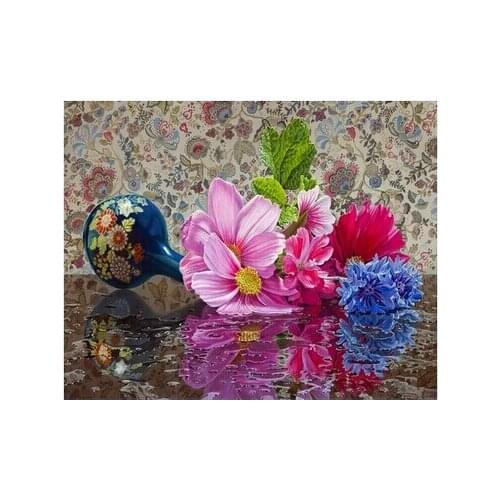 Diy Diamond Painting Set Bottle Dowm Flowers 30x40cm round Diamond Painting Sets Handwork Diy Picture Unfinished Free Shipping