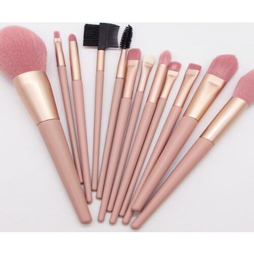 Champagne Makeup Brushes Set Foundation Powder Blush Eyeshadow Concealer Lip Eye Make Up Brush Cosmetics Beauty Tools