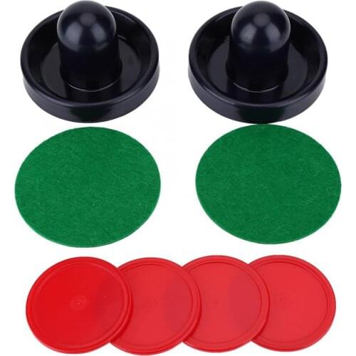 Ice Hockey Pushers Pucks Set Air Hockey Plastic Lightweight Goalies Replacement For Tables Game puck Ice Hockey Accessories