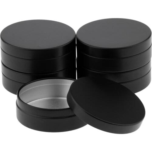 5 Pieces 3.5 Oz Shallow Round Tin Can Pressure Fit Cap Aluminum Containers for