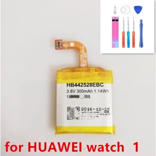 New battery HB442528EBC For HUAWEI Watch 1 Watch1 HB442528EBC 300mah Battery Batteries+Tools