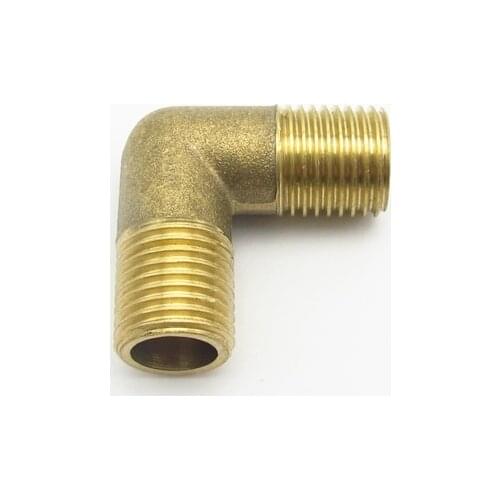 1/4" BSP Male Thread 90 Degree Elbow Brass Pipe Fitting Adapter Coupler Connector For Water Fuel Gas