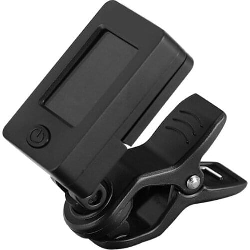 Portable LCD Chromatic Clip-on Tuner for Acoustic Violin Ukulele Folk Guitar Electronic Tuners Guitar Parts Accessories