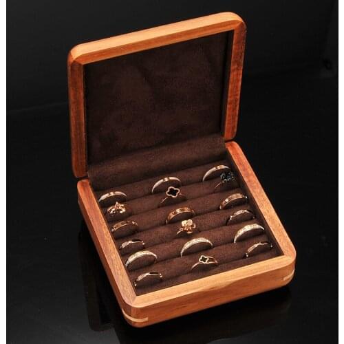 Luxury Wood Jewelry Box Casket Wedding Ring Storage Box Organizer for cufflinks brooch ornaments Display Women Gift Box Holder