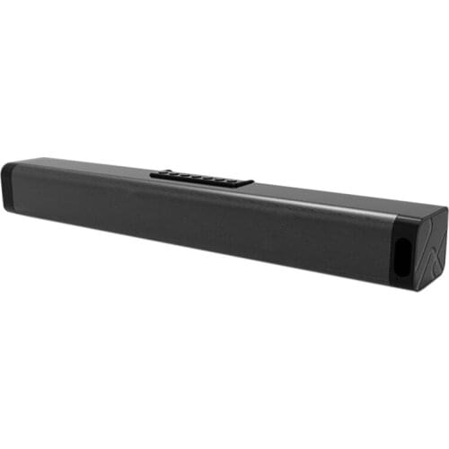 RGB Color Light Soundbar 20W Desktop Long Bar Speaker SD TF Subwoofer Bluetooth Speaker(EU Plug)