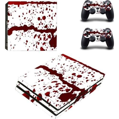 Blood Style PS4 Pro Skin Sticker for Sony Playstation 4 Pro Console & 2 Controllers Decal Vinyl Protective Skins Style 3