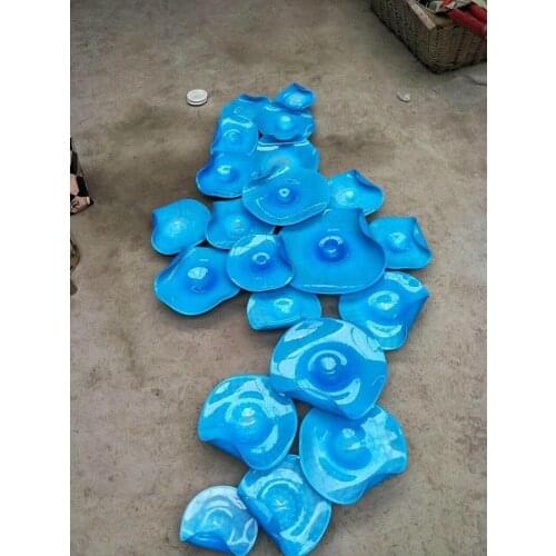 Art Deco Blown Glass Office Walls Modern Custom Made Hotel and Restaurant Fashion Murano Glass Wall Decoration