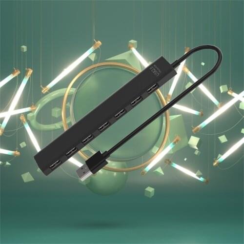 7-Port High-Speed HUB USB3.0 One-to-seven Splitter Support Hot Swap One Drag Seven Splitter Computer Cables Connectors Tools