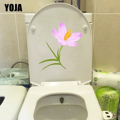 YOJA 20*22CM Plant Bellflower Home Decor Living Room Wall Decal Bathroom Toilet Sticker T1-0526